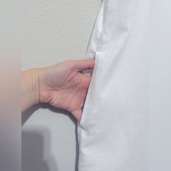 Madewell NWT Embroidered Tank Mini Dress in Linen Size 6 in Eyelet White - Picture 9 of 12